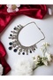 Zircon Stone Water Drop Engagement Henna Wedding Choker - 5