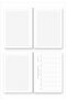 A5 Spiral Cardboard Cover Set of 2, Checkered School Notebook, 60 Sheets, with Lesson Schedule, Wildflower - 6