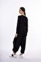 Glittery Fabric Elastic Waist Comfortable Cut Women's Trousers - 4
