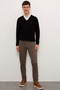 Men's Black Basic Sweater 50224740-Vr046 - 5