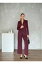 Women's Jacket and Pants Set with Detailed Design - 3