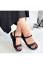 Winta Black Skin Sandals - 5