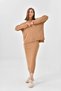 Women's Mock Neck Casual Sweater Long Skirt Two-Piece Knitwear Set - 5