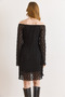 Women's Black Lined Flexible Mini Lace Dress Elb-19002588 - 3