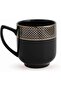 Eureka Collection Coffee Mugs in Black (300ml) Real Gold Plated - 2