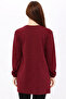 Women's Burgundy Buttoned Tunic - 4