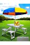 Foldable Table with Stools – Portable Folding Camping Table, Lightweight Outdoor & Kitchen Table - 2