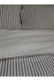 Double-Sided Cotton Linen Pillowcase 50X70 cm – Cream/Beige & Brown Striped |   Set of 2 - 3