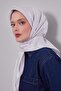 Light Silver Solid Color Trend Twill Scarf - 2