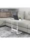 Adjustable Laptop Desk with Wheels – Portable Rolling Table, Metal Frame - 2