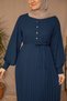 Ankanoor Rabia Fabric Pearl Button Pleated Design Dress 145 cm Anka265129 - 4
