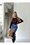 Front Zipper Detail Denim Skirt - 2