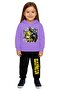 Batman Printed Children's Tracksuit Set 3 Thread Count Fleece-Lined Cotton Fabric Hooded