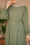 Ankanoor Roder Fabric Ribbed and Ruffle Detail Dress 145CM ANKA265124 - 7