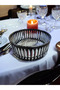 Cut Crystal Glass Presentation Bowl / Salad Bowl 25 cm - 19 cm Set of 2 Black - 5