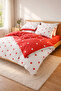 Double Heart Patterned Duvet Cover Set |   200 X 220 cm |   Valentine's Day Gift |   Daily Use