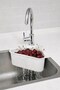 Triangular Sink Strainer with Suction Cup Kitchen Sink Corner Strainer White - 5