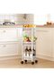 3 Tier Foldable Utility Rolling Cart with 360° Lockable Wheels - 7
