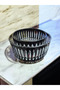 Cut Crystal Glass Presentation Bowl / Salad Bowl 25 cm - 19 cm Set of 2 Black - 4