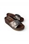 Women's Single Buckle Wedge Heel Comfort Sole Slippers