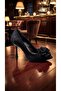 357162 Rose Buckle Stoned Velvet Stiletto Stylish Shoes'Heel 9 cm' - 2