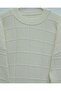 Square Patterned Slit Yumoş Knitwear Tunic - Cream - 4