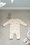 Unisex Baby Snail Patterned Ribbed Jumpsuit - 4