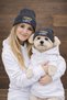 Mom and Dog Beanie 2-Piece Set - with Mom's Girl Label - Owner & Dog Matching Beanie - Dog Hat