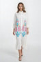 Women's White Shirt Collar Button Embroidered Skirt Ruffle Plus Size Dress Vs00331 - 2