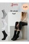 3 Pairs of White, Black, Gray Derby Heart Patterned Ruffled Women's Socks, Non-Marking, Non-Tightening Socks