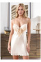 Lace Satin Nightgown and Robe Set - Heart Collar Vanilla Set of 2 - 2
