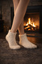 4-Piece Women's Plush Home Socks – Ultra Soft, Warm, Winter Sleep and Home Socks - 4