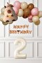 Capybara Theme Birthday Balloon Chain Decoration Set with Banner and Age Balloons