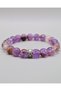 Super Seven Natural Stone Bracelet – Multi-Mineral Crystal Unisex Purple-Lilac 8mm