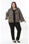 Women's Plus Size Button Detailed Spanish Sleeve Cashmere Cardigan Jacket Coat 25062 - 6