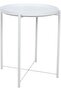 Round Side Table, Metal Outdoor End Table, Modern Coffee Table - 2