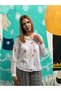 White Color Flamingo Embroidered Shirt - 4