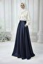 Women's Hijab-Compliant Navy Blue Pocketed Kiloş Skirt