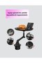 360 °   Rotating Car Cup Holder Tray with Large Dining Area and Phone Stand - - 4