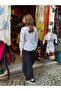 White Color Spring Bird Embroidered Shirt - 5
