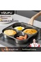 4-Hole Egg Pan 18cm Grey - Nonstick Granite Coated Breakfast Maker