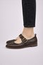 Genuine Leather Brown Print Women's Shoes Suitable for Thin Feet 9001 - 2