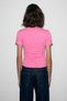 Vunika women's soft fabric print detailed Slim Fit pink t-shirt - 6