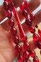 10X13 mm Red Dice Amber Prayer Beads - Signed by Master Fatih Erbabacan - 3