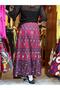 Purple Colorful Ethnic Patterned Wrap Skirt - 4