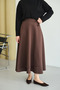 Women's Side Tie Hijab Long Skuba Skirt - 4