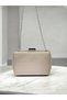 Beige Luxury Suede Crystal Stone Metal Handle Chain Women's Evening Dress Bag Wedding Engagement Graduation - 5