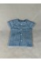 Baby Unisex Blue Machine Wool Anti-Pilling Buttoned Vest 6 12 Months Width 24 cm Length 29 cm