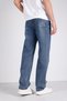 Men's Baggy Jeans High-Waist Loose Fit Casual Comfortable Jeans Mid Blue Snow Wash - 5