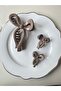 Matte Color Big Bow Buckle Set of 3 Beige